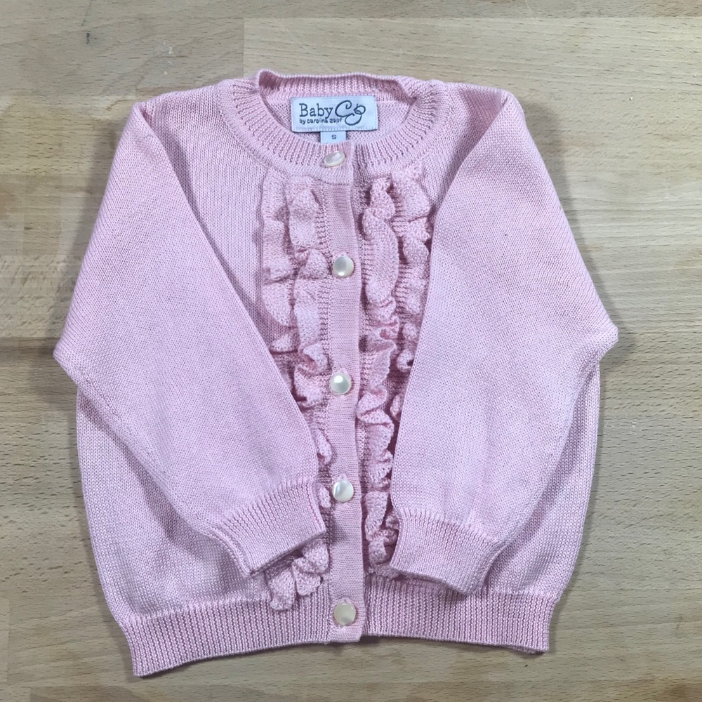 Baby CZ Ruffle Front Cardigan NWT - Picture 2 of 4